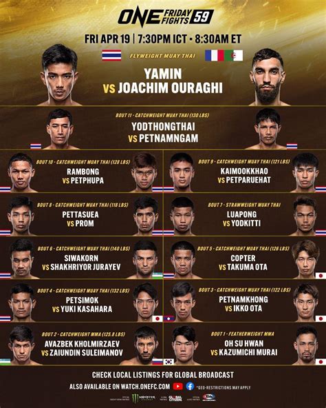 PBP Free Live Stream ONE Friday Fights 59 Yamin Vs Ouraghi 4 19