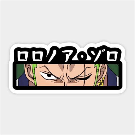 One Piece Roronoa Zoro Anime And Manga Sticker TeePublic