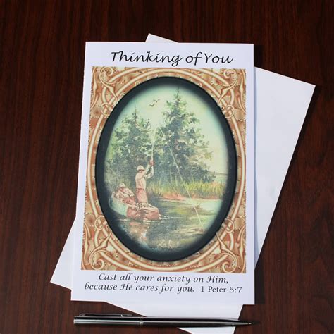 Christian Thinking Of You Greeting Card Christian Thinking Etsy