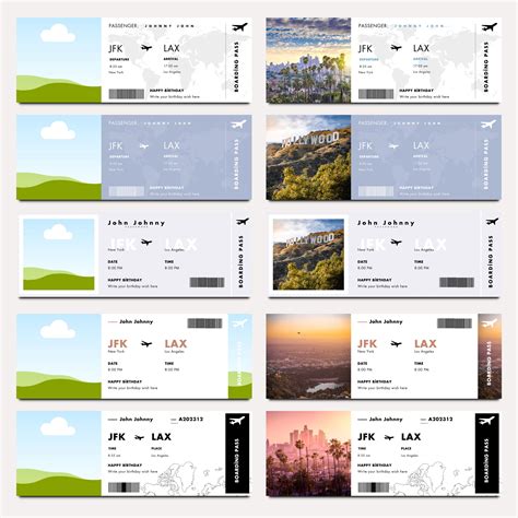Editable Boarding Pass Template Boarding Pass Canva Template - Etsy