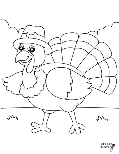 Free Turkey Coloring Pages to Print - Crafty Morning