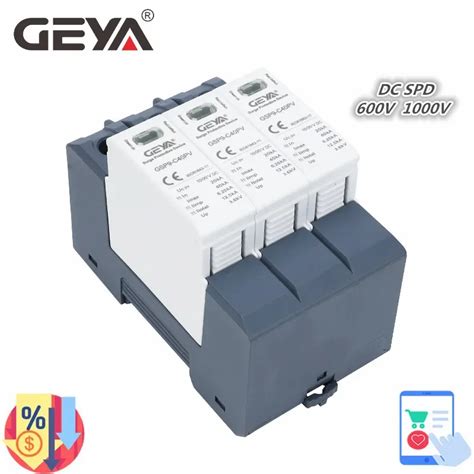 GEYA GSP9 Photovoltaic DC SPD 3P 600V 1000V 1500V 40KA Surge Protector