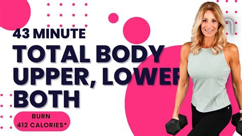 43 Minute Total Body Hiit Strength Workout Upper Lower Combo Youtube