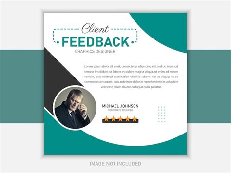 Premium Vector Modern Design Template For Client Reviews And