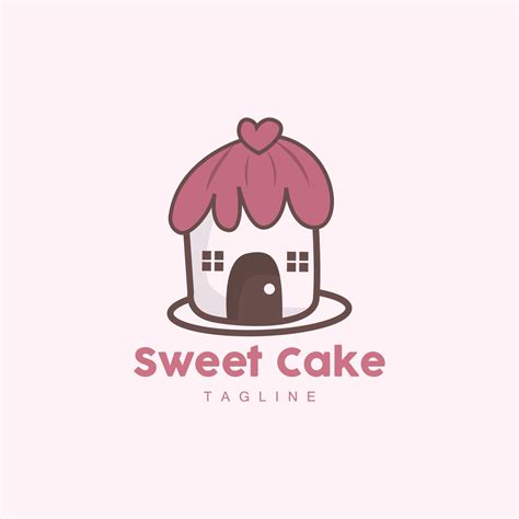 Sweet Cake Logo Design Birthday Bread Vector Simple Design Bakery