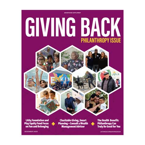 Giving Back Magazine 2023 Shop La Times