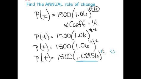 Common Core Algebra 2 Annual Growth Rates Youtube