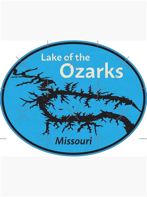 Lake Of The Ozarks Missouri Poster For Sale By Studio838 Redbubble