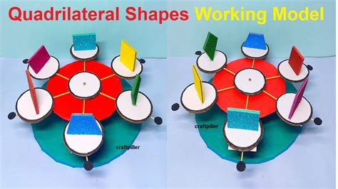 Quadrilateral Shapes Working Model Diy Simple Maths Working Model Maths Tlm