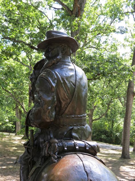 Equestrian statue of James Longstreet in PA Gettysburg US