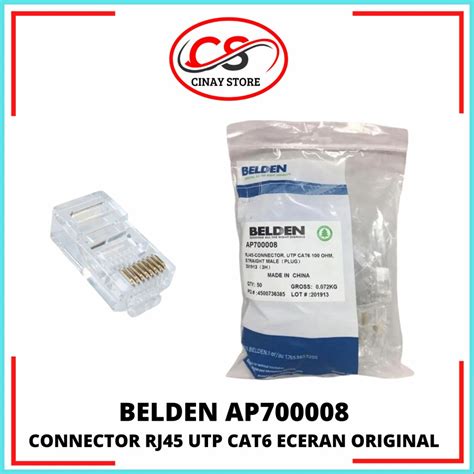 BELDEN AP700008 Konektor RJ45 Connector RJ45 Cat 6 Eceran 1pcs Lazada