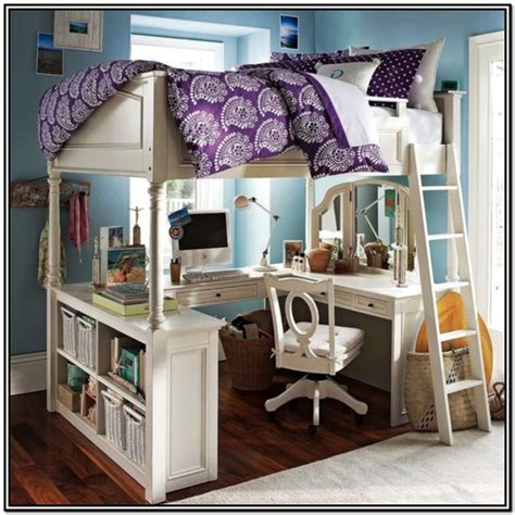 Bunk Bed With Desk Underneath Diy Bedroom Home Decorating Ideas