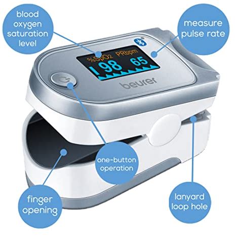 Beurer Bluetooth Digital Fingertip Pulse Oximeter Blood Oxygen