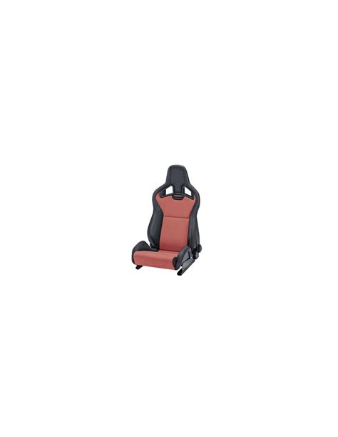 Asiento Recaro Sportster CS Piel Artificial Negro Dinamica Rojo Con