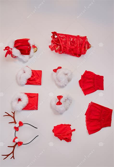 Ganyu Christmas Sexy Lingerie Set Genshin Impact Halter Top And Thong With Lace Corset Set