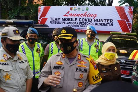 Polres Gresik Luncurkan Mobil Pemburu Pelanggar Protokol Covid