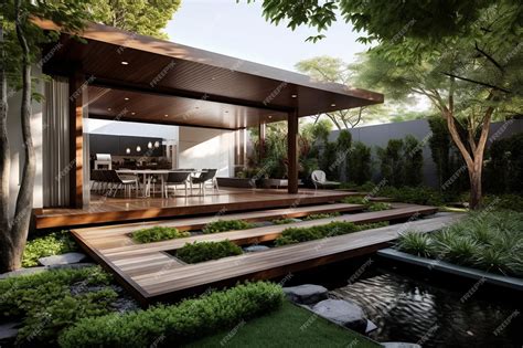 Premium AI Image | Luxury house with garden