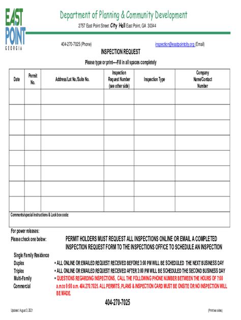 Inspection Request December Pdf Fill Out Sign Online Dochub