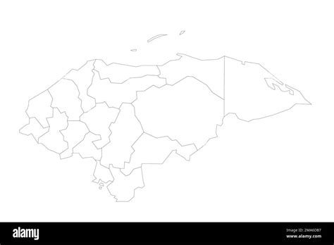 Honduras political map of administrative divisions Stock Vector Image ...