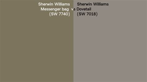 Sherwin Williams Messenger Bag Vs Dovetail Side By Side Comparison