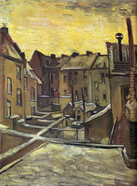 Vincent Van Gogh Backyards Of Old Houses In Antwerp In The Snow