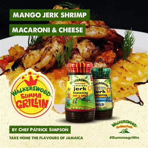 Mango Jerk Shrimp Macaroni And Cheese Walkers Wood Caribbean Foods