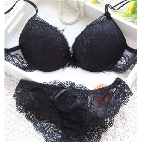 Sexy Women Embroidery Lace Floral Lingerie Underwear Push Up Bra Set