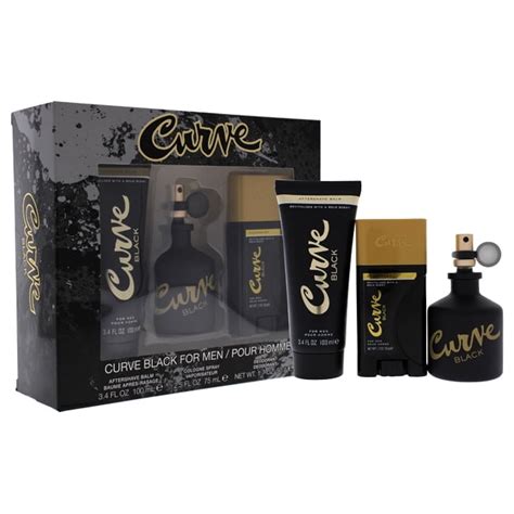 Curve Black Mens Cologne Spray Aftershave Balm And Deodorant Stick