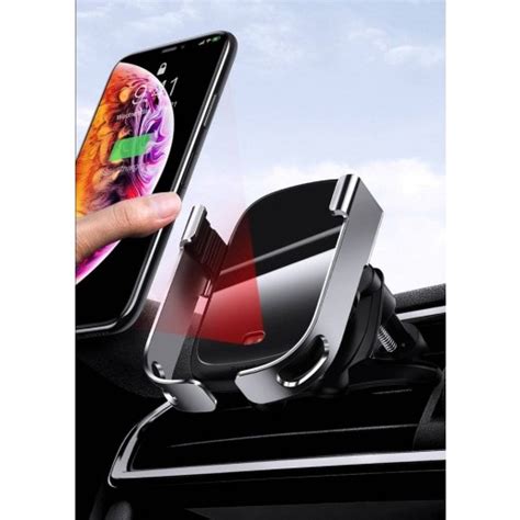 Buy Baseus Rock Electric Car Holder Wireless Charger Black توصيل