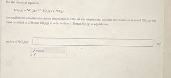 Answered For The Chemical Equation So G No G So G No G The