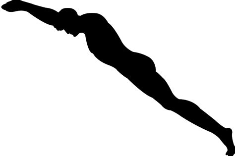 Swimmer Silhouette Free Vector Silhouettes