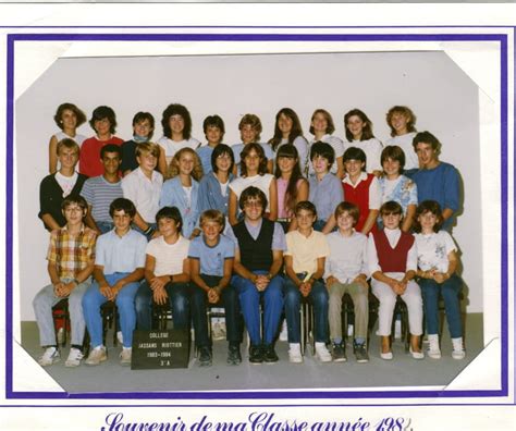 Photo de classe 3èA de 1983 Collège Léon Marie Fournet Copains d avant