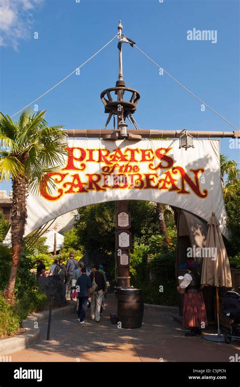 The Pirates of the Caribbean ride at Disneyland Paris in France Stock ...