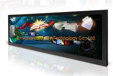 Slim Digital Signage Shelf Edge Advertising Screen Strip Ultra Wide Lcd