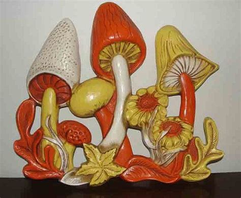 Retro 70s Kitschy Magic Mushroom Kitchen Wall Hanging Miller Studio Inc