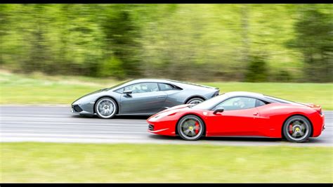 K Lamborghini Hurac N Lp Vs Ferrari Itala Youtube