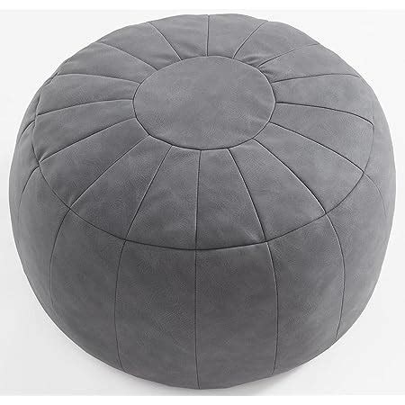 Amazon C Comfortland Unstuffed Faux Leather Ottoman Pouf Round