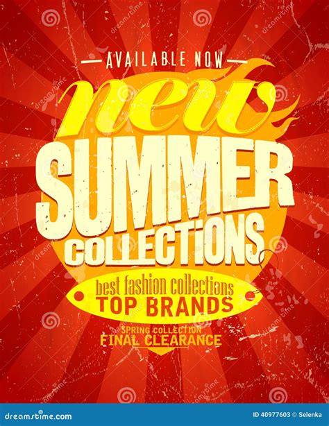 New Summer Collections Design. Stock Vector - Illustration of flyer