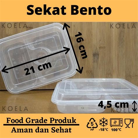 Jual Catering Lunch Box Kotak Makan Plastik Sekat Thinwall Sekat