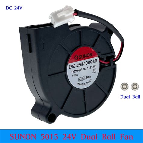 Original Sunon 3d Printer Blower Fan 5015 Dc 24v 111w Dual Ball