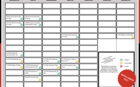 Viikkokalenteri Syksy Leinola Web Liikuntakeskus Polte
