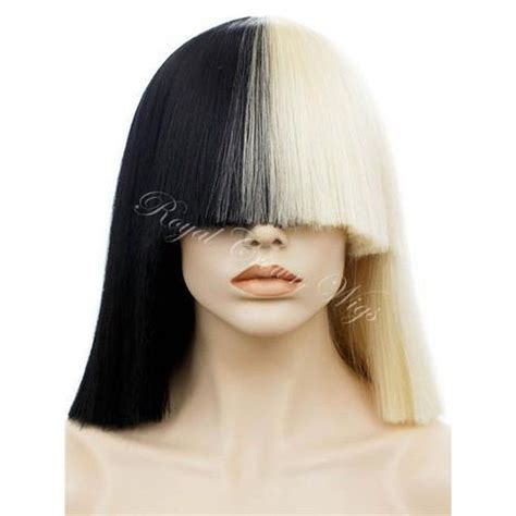 Half Black Half White Sia Wig Non Lace Ilovesia