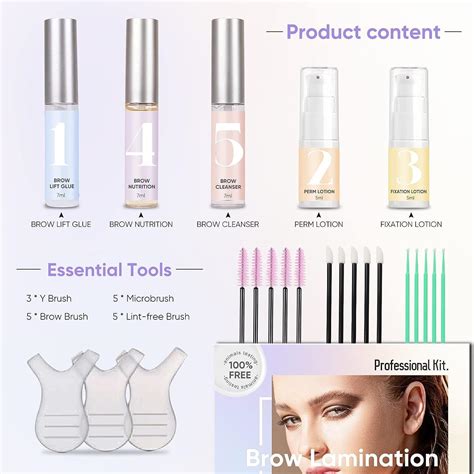 Brow Lamination Kit With Keratin Professional Diy Eyebrow Lift Kit