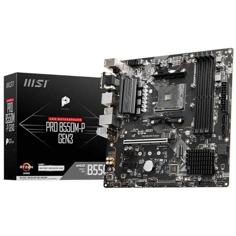 MSI PRO B550M P Gen3 AMD B550 Chipset Socket AM4 Motherboard PRO