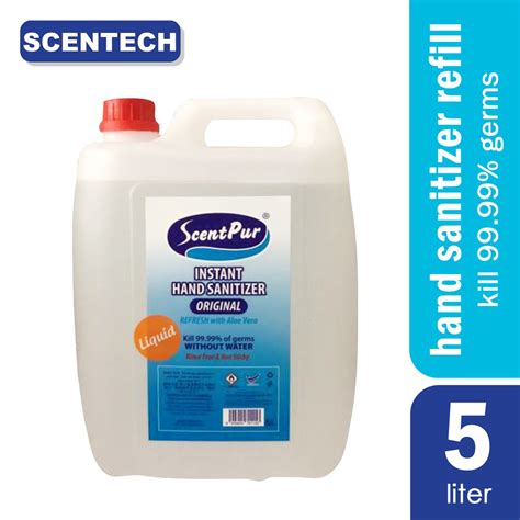 Scentpur Instant Hand Sanitizer 70 Alcohol Liquid Form 5liter