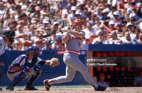 Cincinnati Reds Pete Rose In Action Vs New York Mets Flushing Ny News