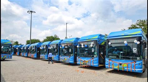 In Public Transport Boost Delhi Gets 400 New E Buses Flagged Off By