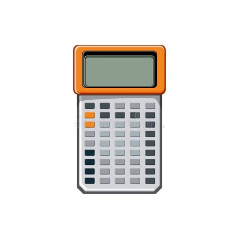 Math Calculator Device Cartoon Vector Illustration Stock Vector
