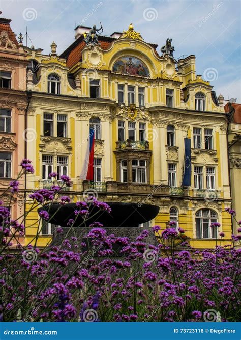 Baroque Buildings In Prague Old Town Square Stock Photo Image Of