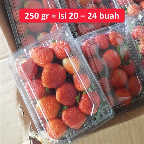 Jual Strawberry Fresh Gr Premium Jumbo Panensegar Stroberi Segar